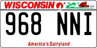 WI license plate 968NNI