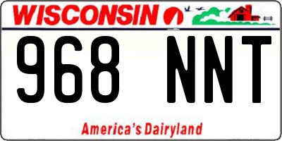 WI license plate 968NNT