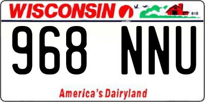 WI license plate 968NNU