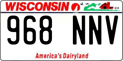 WI license plate 968NNV