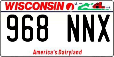 WI license plate 968NNX