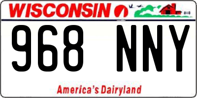 WI license plate 968NNY