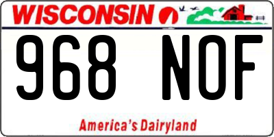 WI license plate 968NOF
