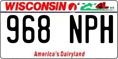 WI license plate 968NPH