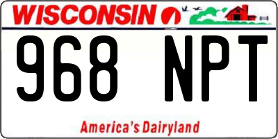 WI license plate 968NPT