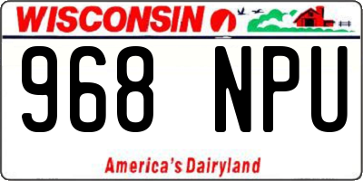 WI license plate 968NPU