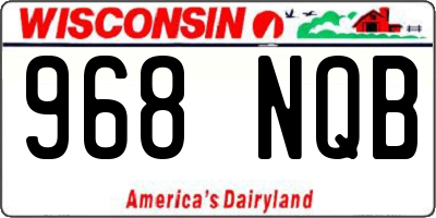 WI license plate 968NQB