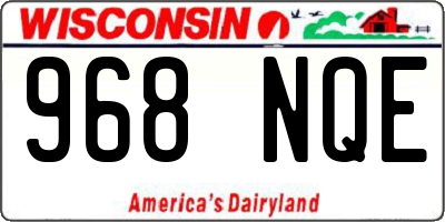 WI license plate 968NQE