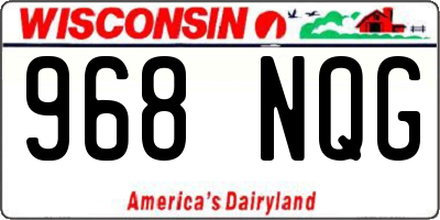 WI license plate 968NQG