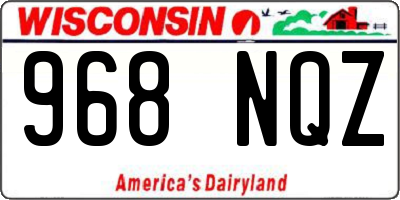 WI license plate 968NQZ