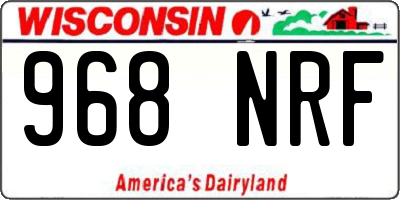 WI license plate 968NRF