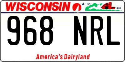 WI license plate 968NRL