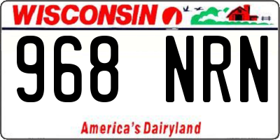 WI license plate 968NRN