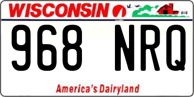 WI license plate 968NRQ