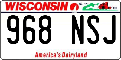 WI license plate 968NSJ