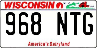 WI license plate 968NTG