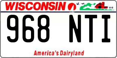 WI license plate 968NTI