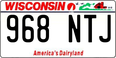 WI license plate 968NTJ