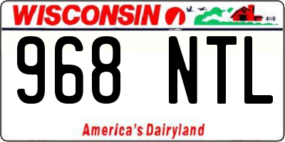 WI license plate 968NTL
