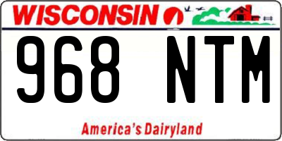 WI license plate 968NTM