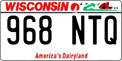 WI license plate 968NTQ