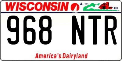 WI license plate 968NTR