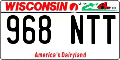 WI license plate 968NTT