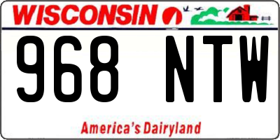 WI license plate 968NTW