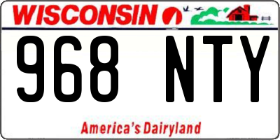 WI license plate 968NTY