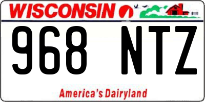 WI license plate 968NTZ