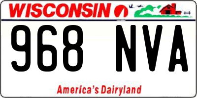 WI license plate 968NVA