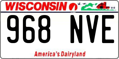 WI license plate 968NVE