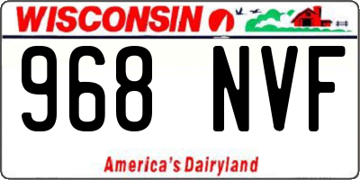 WI license plate 968NVF