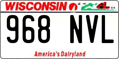 WI license plate 968NVL