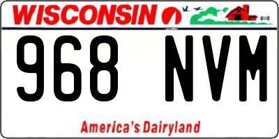WI license plate 968NVM