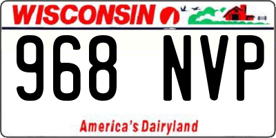 WI license plate 968NVP