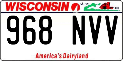 WI license plate 968NVV