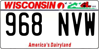 WI license plate 968NVW