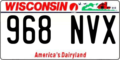 WI license plate 968NVX