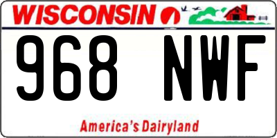 WI license plate 968NWF