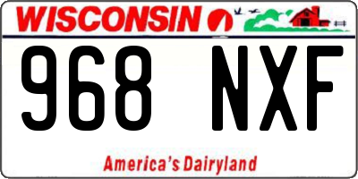 WI license plate 968NXF