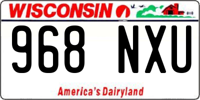 WI license plate 968NXU