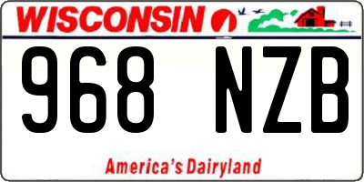WI license plate 968NZB