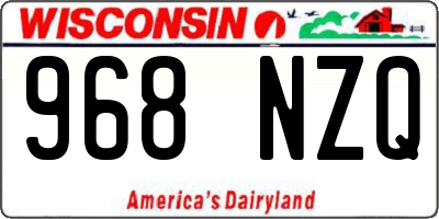 WI license plate 968NZQ