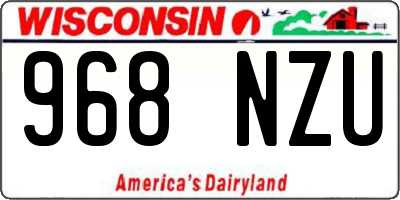 WI license plate 968NZU