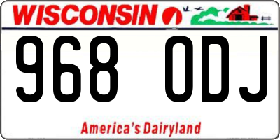WI license plate 968ODJ