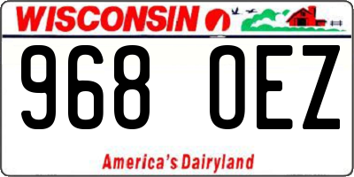 WI license plate 968OEZ