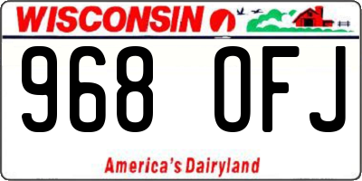 WI license plate 968OFJ