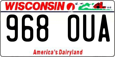 WI license plate 968OUA