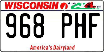 WI license plate 968PHF